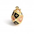 Refinat pandant în stil Fabergé decorat în manieră Pompadour | argint aurit & emailat | Rusia
